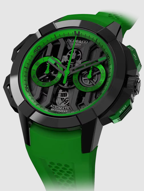 Jacob & Co epic x chrono 44mm BLACK TITANIUM (GREEN) EC430.21.AA.AA.A Replica watch (image for) Jacob & Co epic x chrono 44mm BLACK TITANIUM (GREEN) EC430.21.AA.AA.A Replica watch